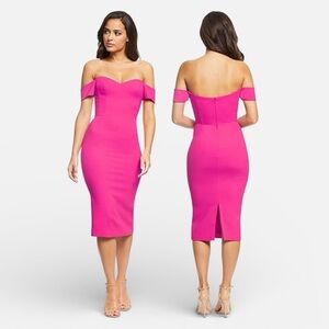 Dress The Population Bailey Off Shoulder Sweetheart Bodycon Sheath Dress M NWT